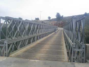 Aradena Bridge - awooden bridge in the White Mountains of Crete